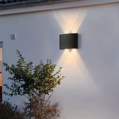 Moderne nordische Art klassische elegante Atmosphäre schwarze Farbe Aluminium Material LED Außenwand leuchte für Garten dekoration