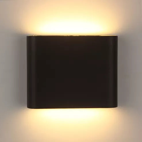 Klassische schwarze Farbe Rechteck Form Kunst Design Aluminium Material Wasserdicht Ip65 LED Wand leuchte für Garten Hintergrund