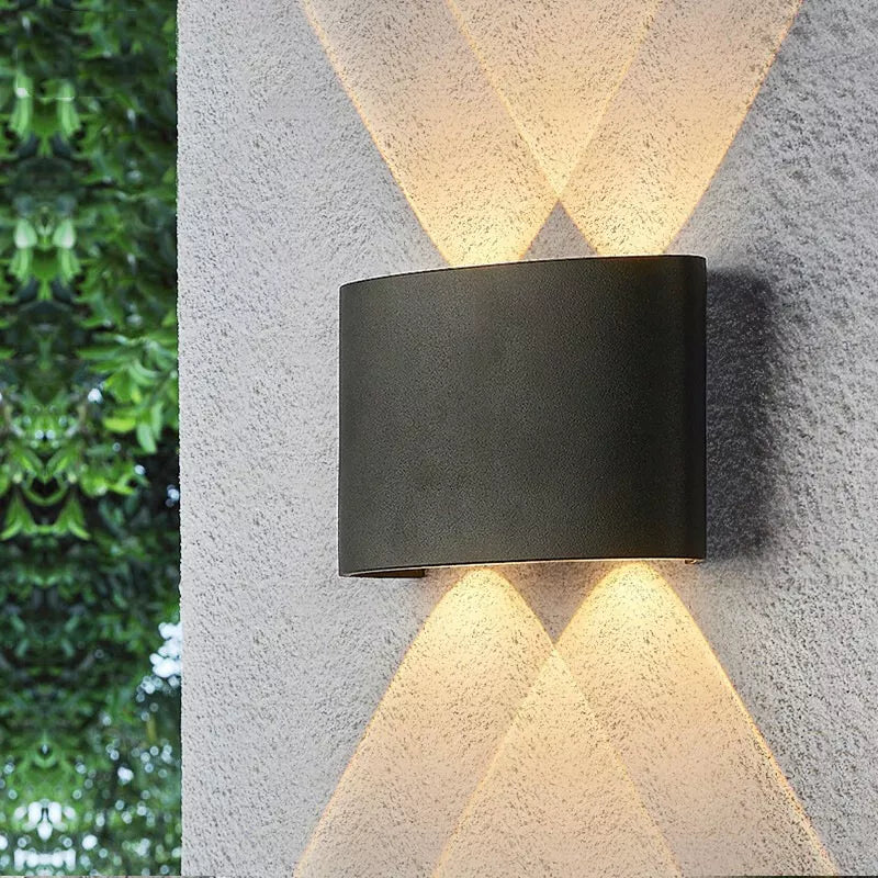 Moderne nordische Art klassische elegante Atmosphäre schwarze Farbe Aluminium Material LED Außenwand leuchte für Garten dekoration